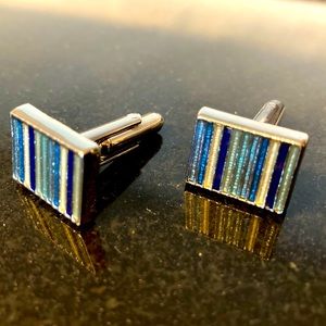 Blue cufflinks